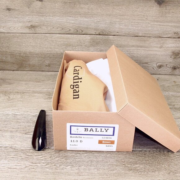 $895 Nordstrom BALLY Genuine Lizard Loafer 11 D Brown * add $15 Cedar Trees - Picture 11 of 14